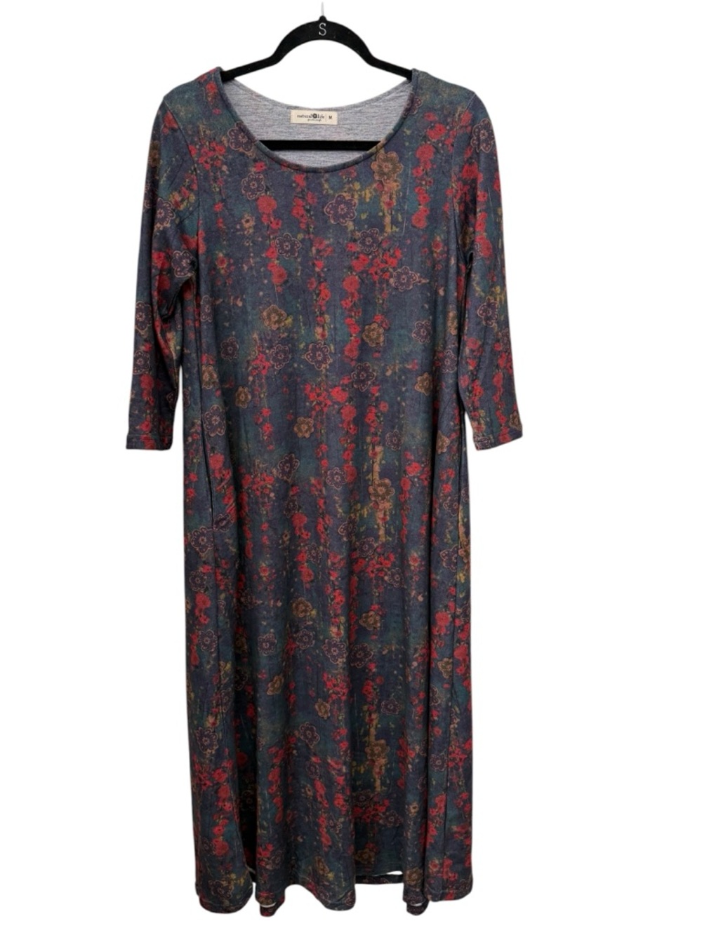 Natural Life "The Lottie" Maxi Dress in Watercolor Floral Pullover medium - Picture 3 of 14
